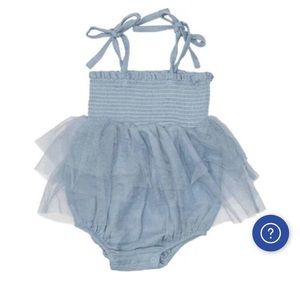 Angel Dear dusty blue tulle dress 0-6 months